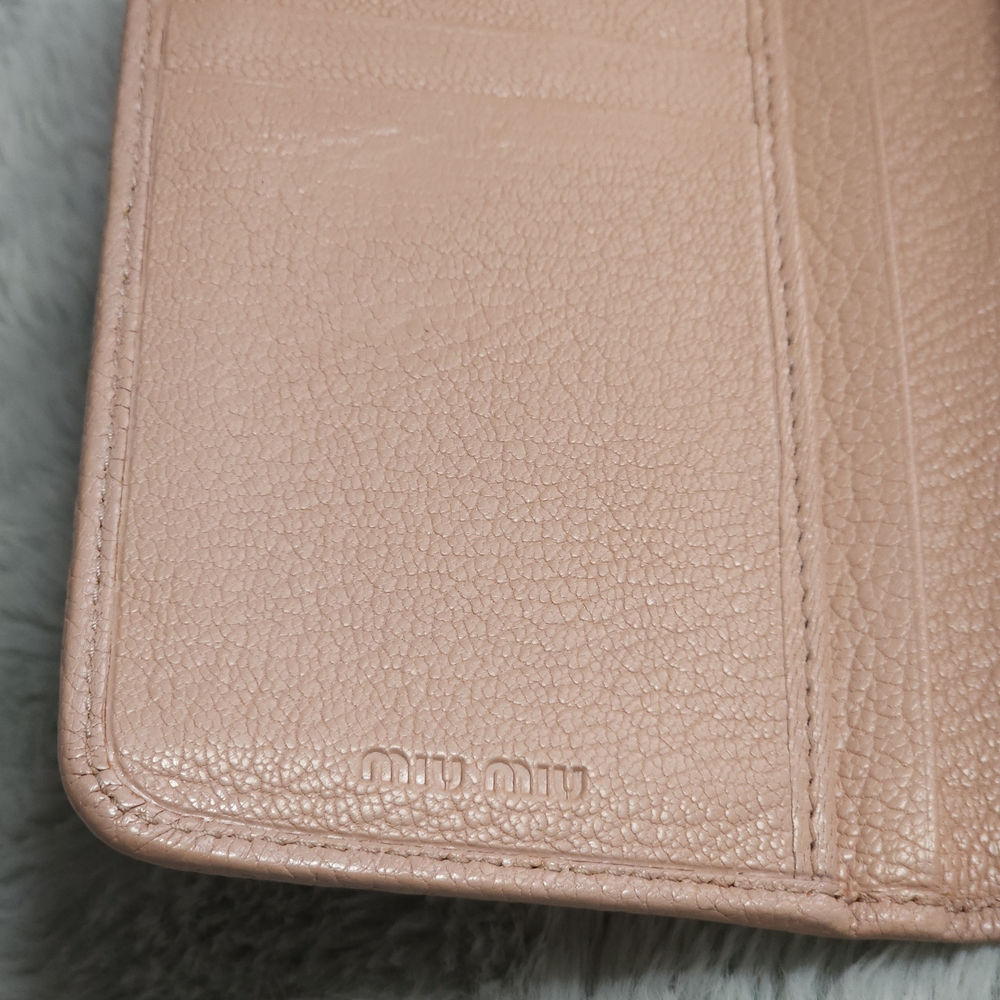 **Authentic**Miu Miu Trifold Wallet Madras Fiocco Orchidea - Very Good Condition - Picture 12 of 16